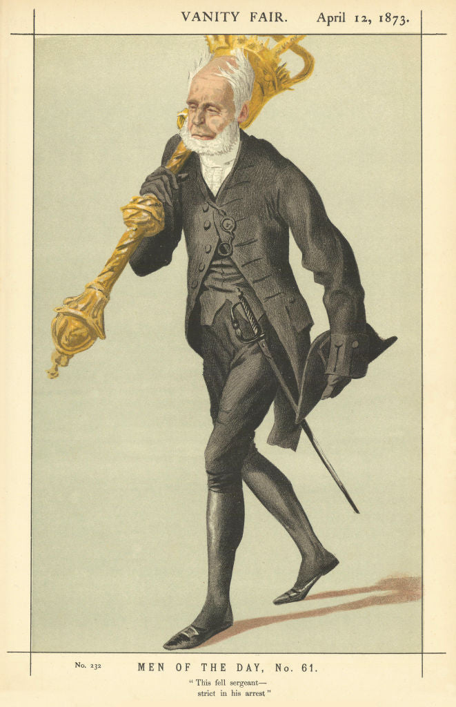 VANITY FAIR SPY CARTOON Charles James Fox Russell ''This fell sergeant…' 1873